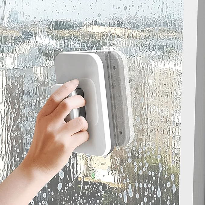 Magnetic Window Cleaner Strong High Safety Large Handle Double Sided for 3-10mm Glasses Gray 1pc Practical Tool for Home and Greenhouse Glass