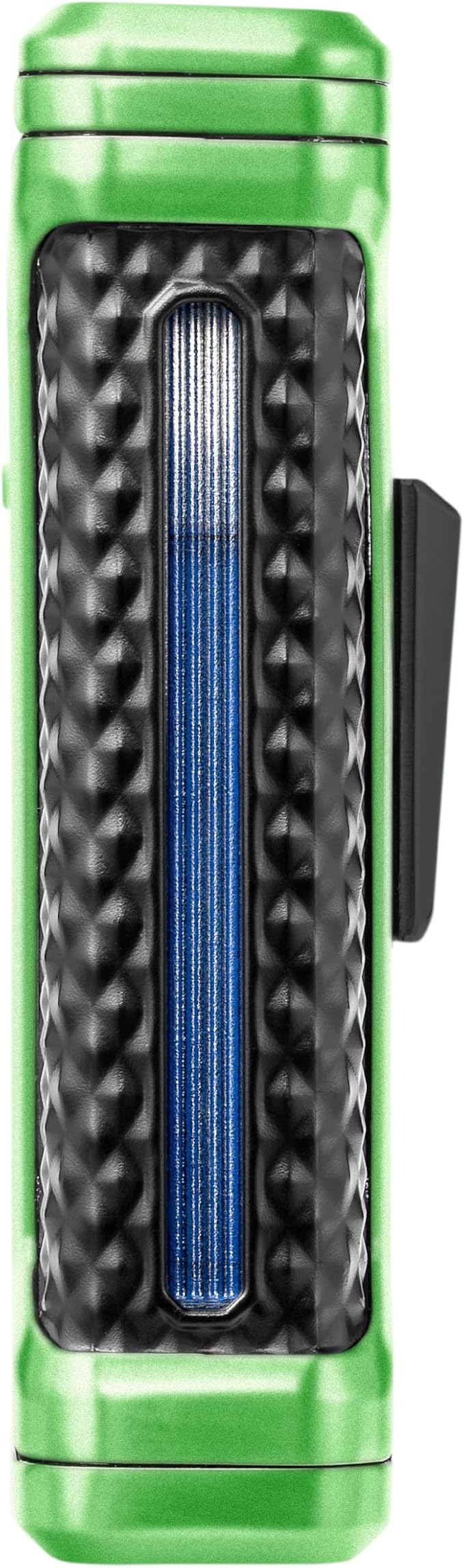 Colibri Ascari Triple Jet Torch Lighter, Windproof & Uses Butane Refill, Cigar Enthusiast's Choice with Integrated Punch, Blue Fuel Window, and Adjustable Flame (Metallic Green + Black)