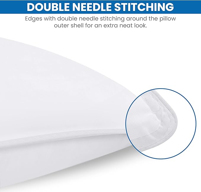 Utopia Bedding Bed Pillows for Sleeping (White), Queen Size, Set of 2, Hotel Pillow, Cooling Pillows for Side, Back or Stomach Sleepers