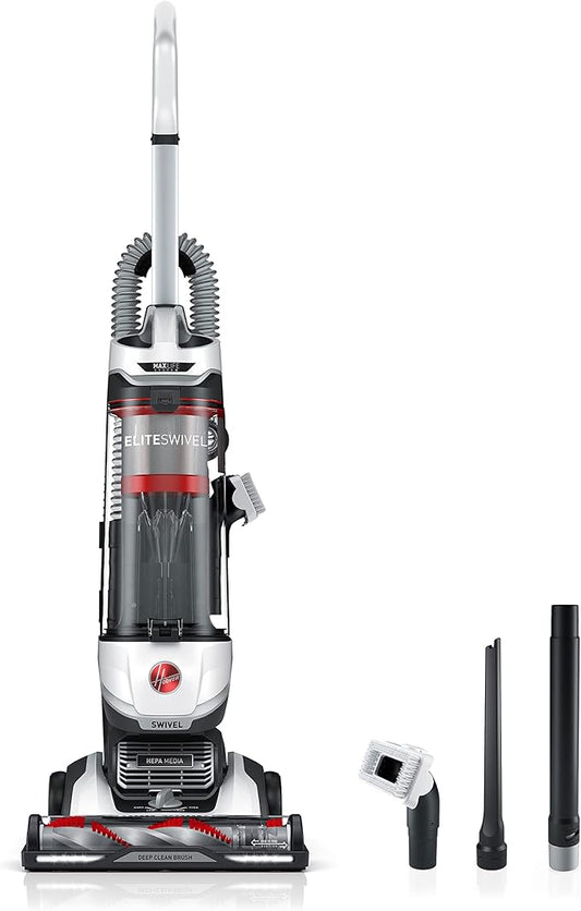 Hoover MaxLife Elite Swivel Vacuum, Bagless Upright Vacuum | HEPA Media Filtration, MAXLife System, WindTunnel Technology, Corded Vacuums for Home Use