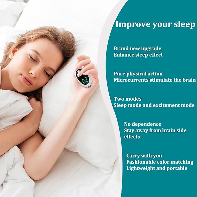 Handheld Sleep Aid Device, Anxiety Device, Relief Anxiety Help Sleep, Promotes Rest, USB Rechargeable，Microcurrent Relaxation Tool, USB Rechargeable, for Adults