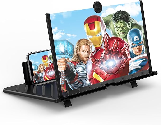 20" Screen Magnifier for Smartphone,3D HD Mobile Phone Magnifying Projector Screen Enlarger Expanders for Videos and Gaming–Foldable Phone Holder with Screen Amplifier,Gifts for Mom Dad &Family