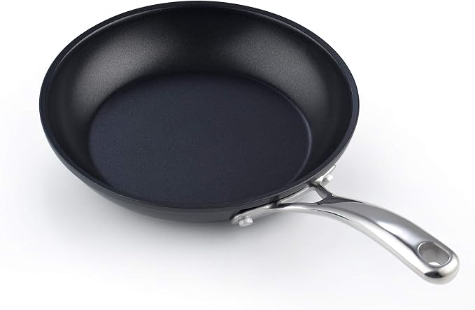 Cooks Standard Classic 8 Inch Hard Anodized Nonstick Frying Pan | Ceramic Non Stick Skillet, Easy Clean Egg Omelette Pan, Even Heating for Gas Electric Stoves, Oven Safe, Black