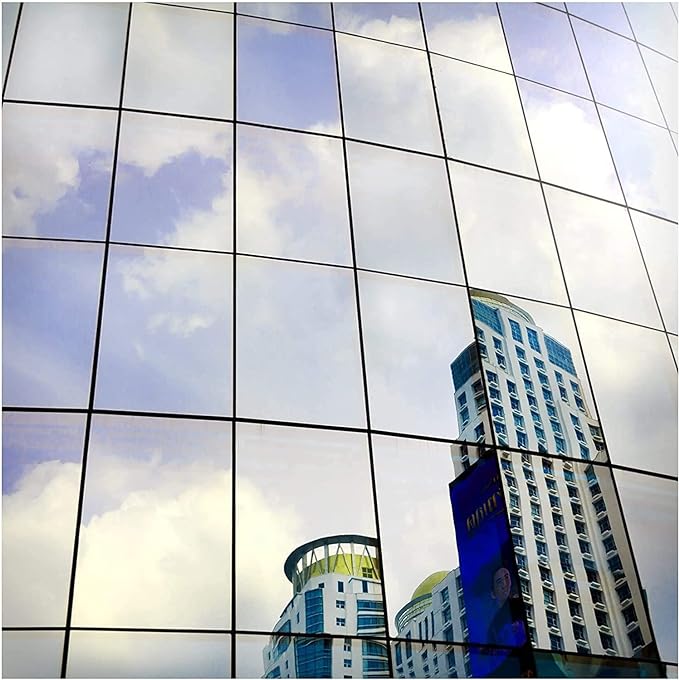 BDF S05 Window Film Daytime Privacy and Heat Control Mirror Silver 5 (Very Dark) - 48in X 100ft