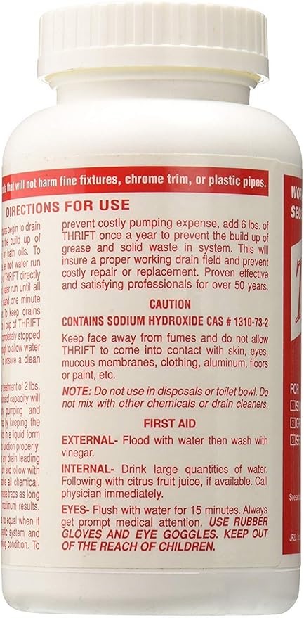 Thrift T-100 Alkaline Based 1-Pound Granular Drain Cleaner (3-(Pack))