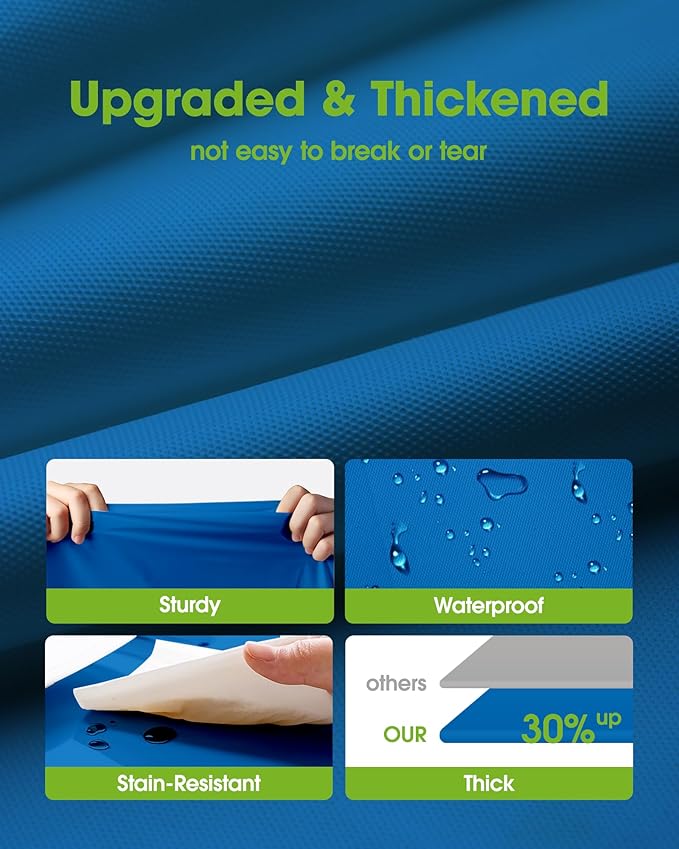 Pureegg Plastic Table Cloth Disposable 20 Pack, 84'' Round Table Cloths, Graduation Decorations Class of 2025, Graduation Party Tablecloths, Round, Plastic Cover, Leakproof & Sturdy, Blue