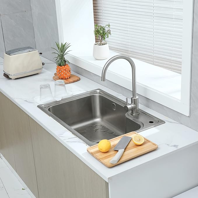 MicoYang Silicone Soap Dish with Drain Spout — Self-Draining Sink Organizer Tray for Bathroom & Kitchen, Sponges, Dispensers & Soap Holder, Non-Slip & Dishwasher Safe, White (Medium, 9.6"×5.3")