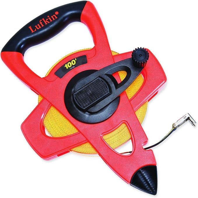 Crescent Lufkin 1/2" x 200' Hi-Viz® Orange Fiberglass Tape Measure - FE200