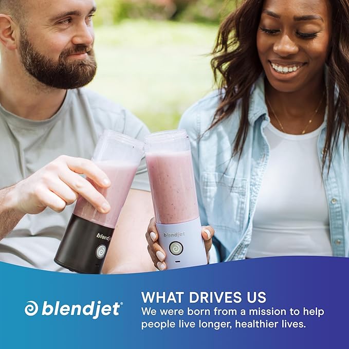 BlendJet 2 Portable Blender for Smoothies & Shakes - BlendJet Cordless Personal & Small Blender, USB-C Rechargeable & Self Cleaning - (Slate, 16 oz.)