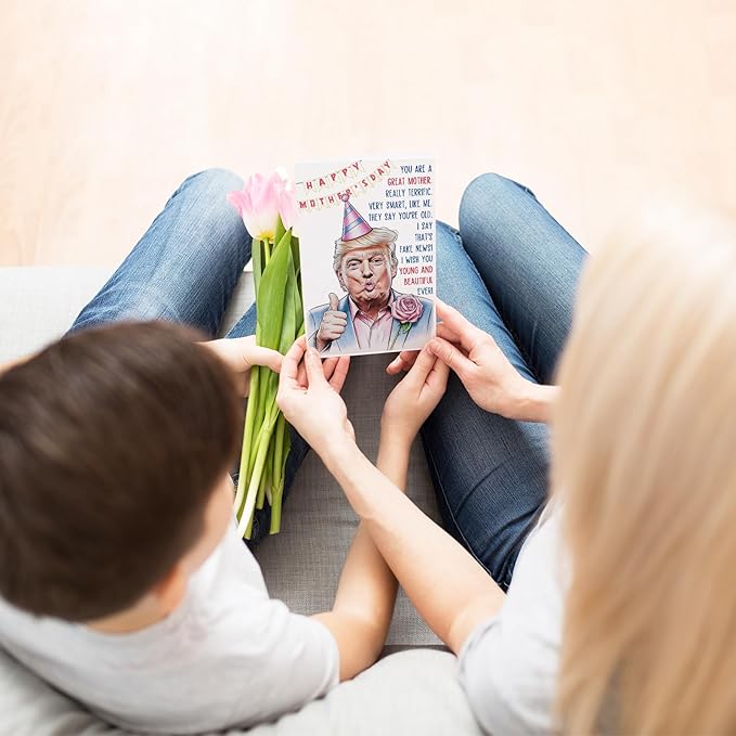 Funny Mothers Day Card for Mom Grandma Wife, Happy Mothers Day Gifts for Mom, Great Mother's Day Card from Daughter Son
