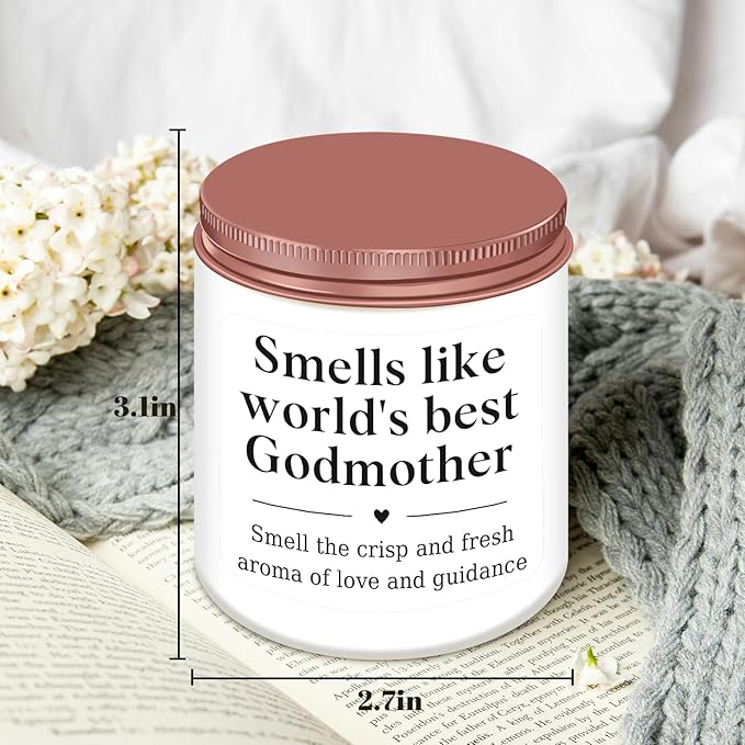 Homsolver Godmother Gifts from Godchild, Godmother Proposal Gift,Mothers Day Birthday Christmas Gift for Godmother's, Godmother's Scented Candles