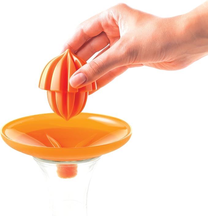 Mastrad Citrus Juicer - Dual Juicing Head For Small & Large Fruits - Features Non-Slip Funnel Base That Adapts To Different Sized Containers