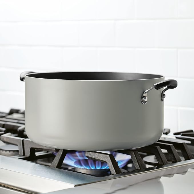 Farberware Cookware Nonstick Stockpot with Lid, 10.5 Quart, Silver