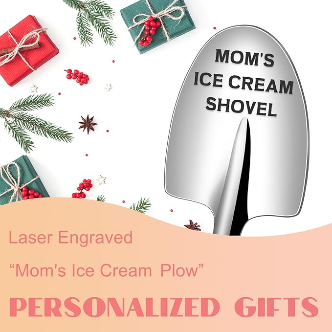 Mothers Day Gifts for Mom from Daughter Son - Mom Birthday Christmas Gifts Stocking Stuffers - Mom's Ice Cream Shovel