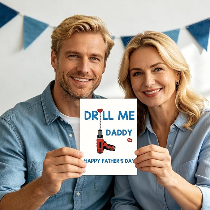 Fathers Day Card Gifts for Husband Boyfriend from Wife Girlfriend, Personalized Double-Sided, Minimalist Premium Design, Perfect Father's Day Decoration Ideas