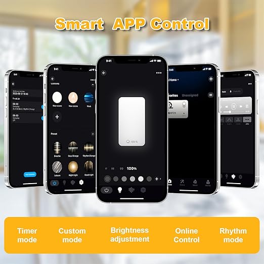 Lichaser 8 Pack LED Backlight Sheet White 6000K 24V 36W, Dimmable LED Panel Sheet Compatible with Alexa, Flexible Backlit Light Remote & APP Control, 19.7X9.7 Inch for Marble, Onyx, Quartz Countertop
