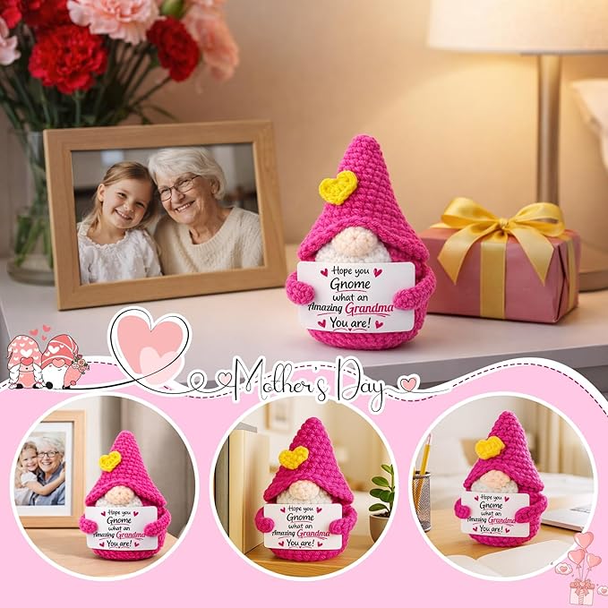 Grandma Gifts for Mothers Day - Funny Mother's Day Birthday Easter Basket Gnome Gift for Nana Gigi Mimi Grandmother from Granddaughter Grandson Grandkids, Grandparents Day Gnomes Present