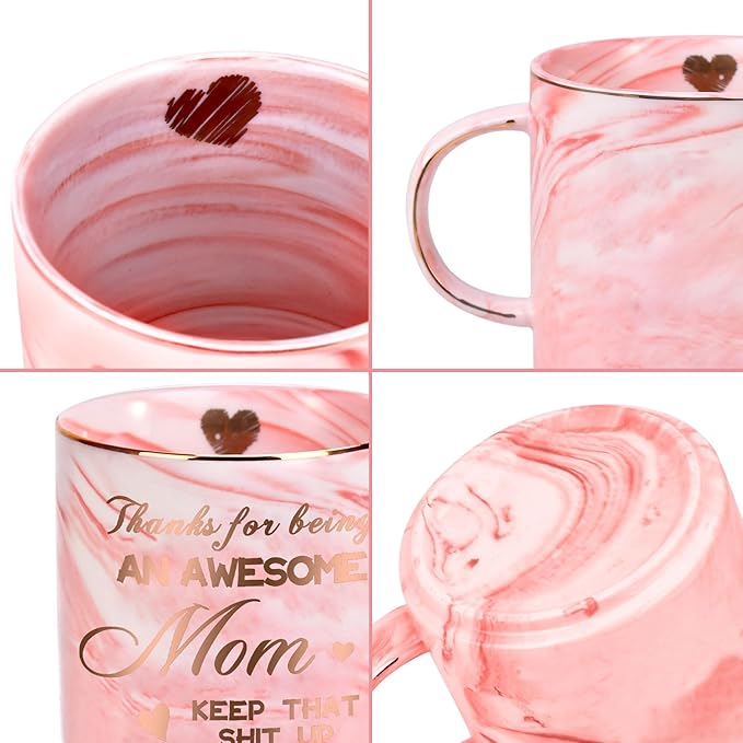 Ulrhpc Mothers Day Gifts for Mom Wife Daughter Sister - 12 OZ Funny Coffee Mug, Birthday Gifts for Mom, Retirement Anniversary Xmas Valentines Mother's Day Present for Women
