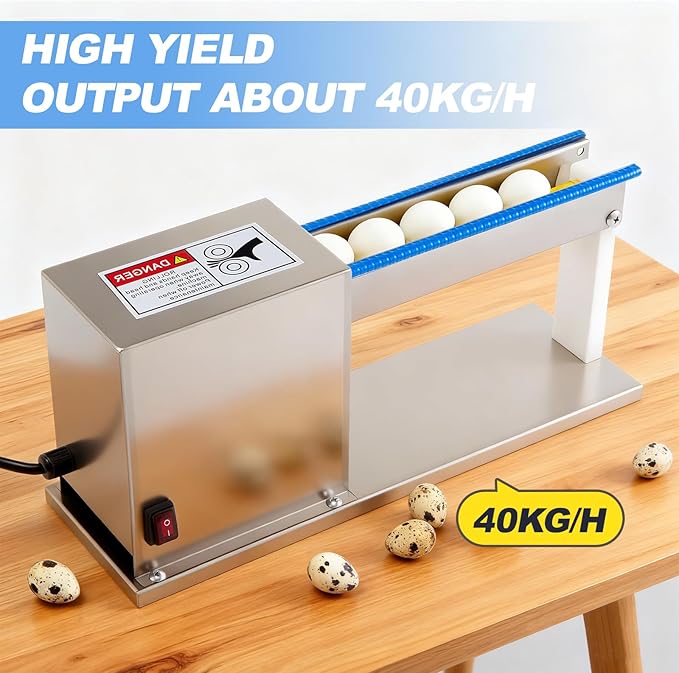 Electric Quail Egg Peeler Machine for Hard Boiled Quail Eggs, Stainless Steel Automatic QuailEgg Sheller Machine for Kitchen, Restaurant & Food Prep