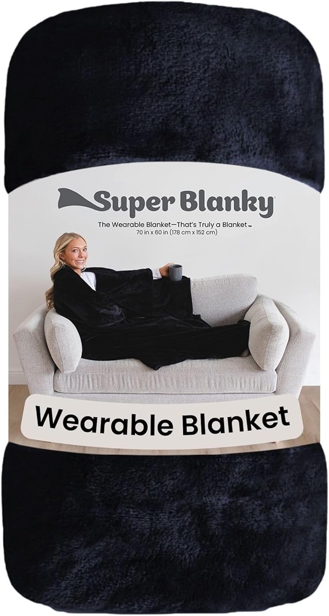 Super Blanky Wearable Blankets for Women, Adult Wearable Blanket Men, Mother's Day Gifts for Her, Wife Birthday Gift Ideas