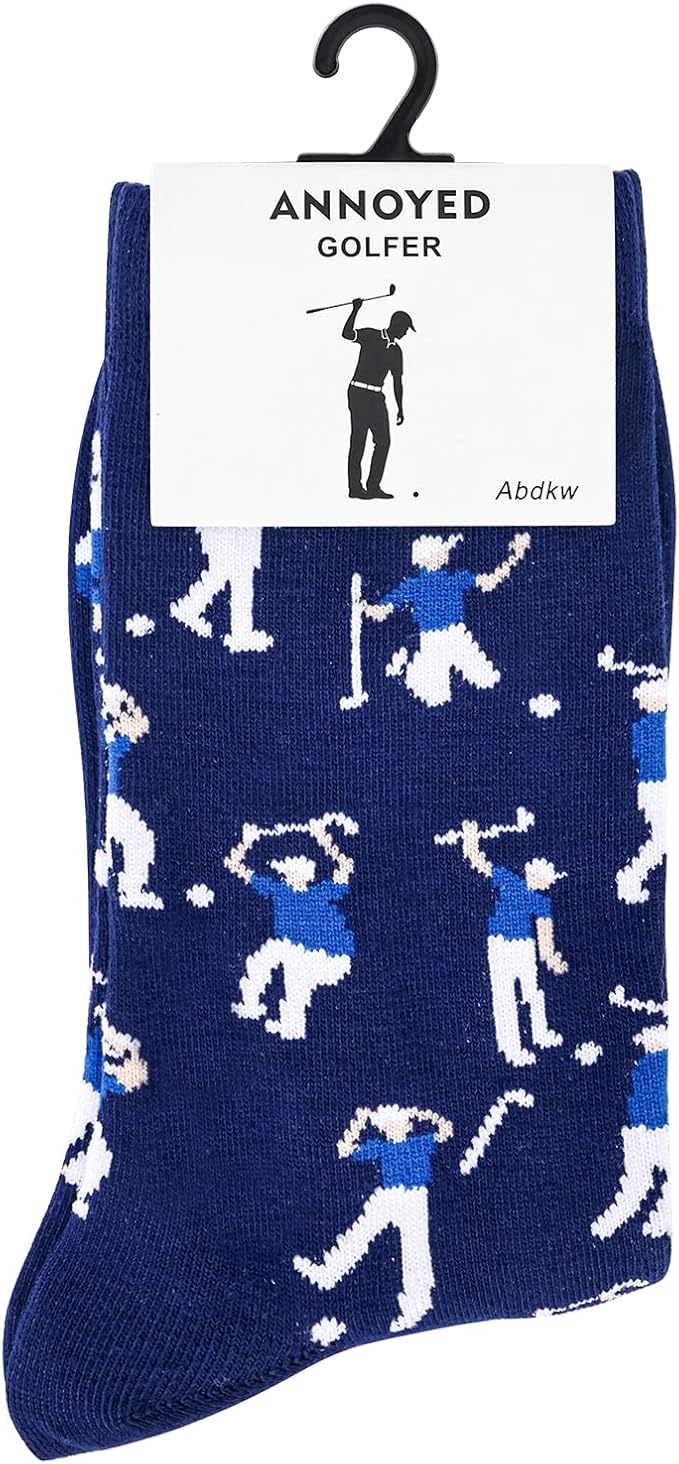 Golf Socks - Funny Annoyed Golfer Novelty Socks - Funny Golf Fathers Day Gift for Dad Husband Stepdad