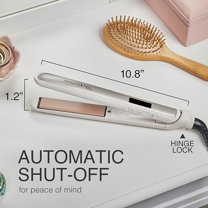 Remington Shine Therapy 1 inch Hair Straightener Iron,Flat Iron Infused with Argan Oil & Keratin,Professional Ceramic Flat-Iron for Less Frizz,Shines and Smooth,Styling Tools,(Pack of 2)