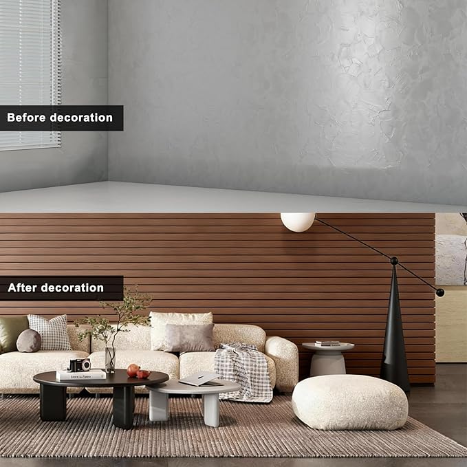 3D Wall Panels Peel and Stick – 15.74"x118" PVC Faux Wood Grain Texture, Self Adhesive Waterproof Wall Covering, DIY Accent Wall, Sofa Background Backsplash & Modern Home Decor, Covers 12.9 sq.ft
