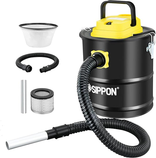 Ash Vacuum Cleaner, Pellet Stove Vacuum Cleaner with Wheeled Base & Blower Function, 800W Powerful Suction 2.6 Gallon All-in-One Ash Vacuum for Fireplaces, Pellet Stoves
