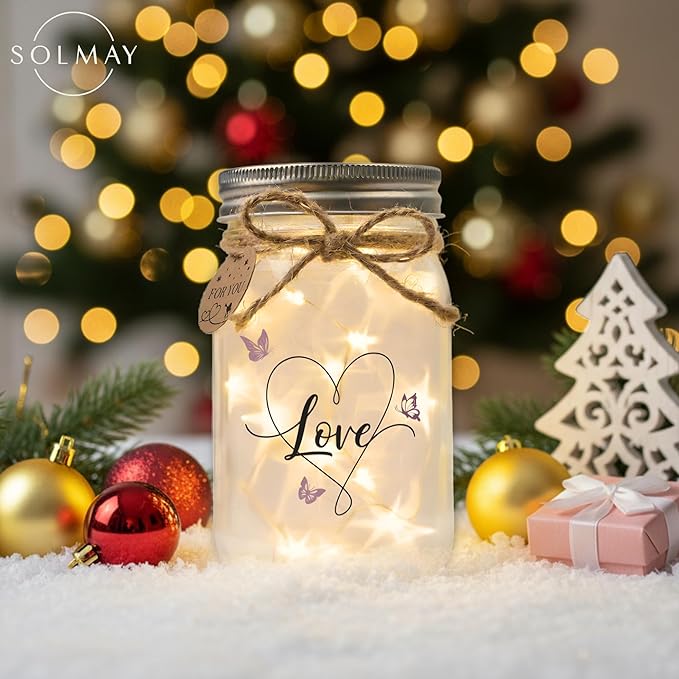 SOLMAY Unique Sister Birthday Gifts from Sister, Sentimental Keepsake Mason Jar for Big Sisters from Little Brother, Siblings Birthday Gift, Easter Gift for Sisters