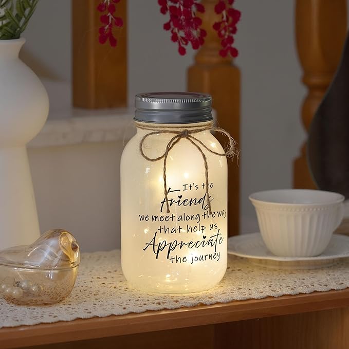 Maracco Best Friend Birthday Gift for Women - 30 oz Large Mason Jar Night Lights Gift for Friends Women, Bestie, Friendship Gifts for Woman, Soul Sister, BFF