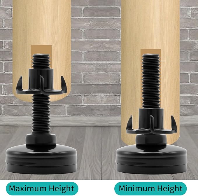 Heavy-Duty Furniture Adjustable Feet, Corrosion-Resistant Levelers, Suitable for Tables, Cabinets, Chairs, Sofas, Workbenches, and Other Heavy-Duty Furniture (20 Pack)
