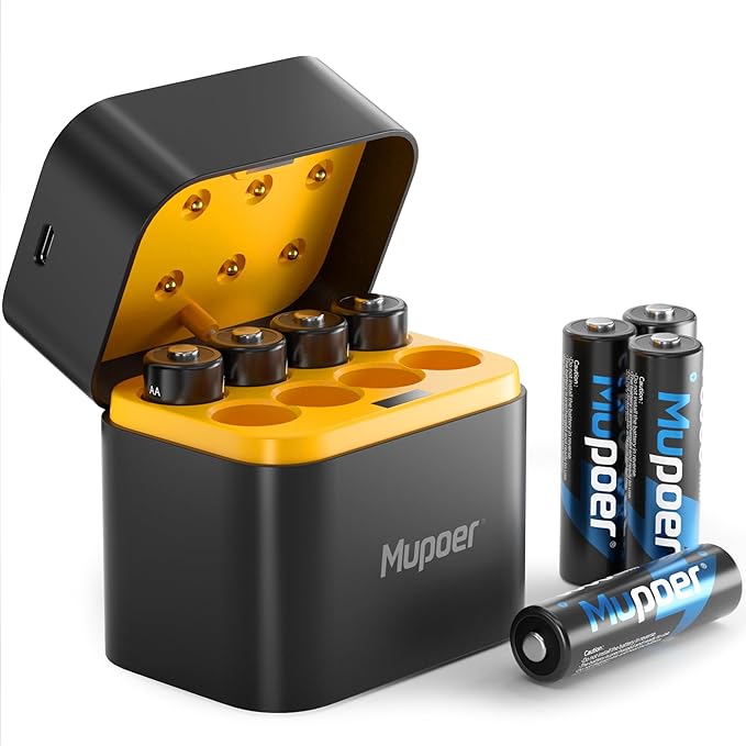 Rechargeable AA Lithium Batteries with Box 3000mWh,1.5V Lithium AA Batteries for Blink,8 Pack Double A Battery High Capacity,Long Lasting Pilas Recargables Aa Li-ion Battery for Xbox Flashlight
