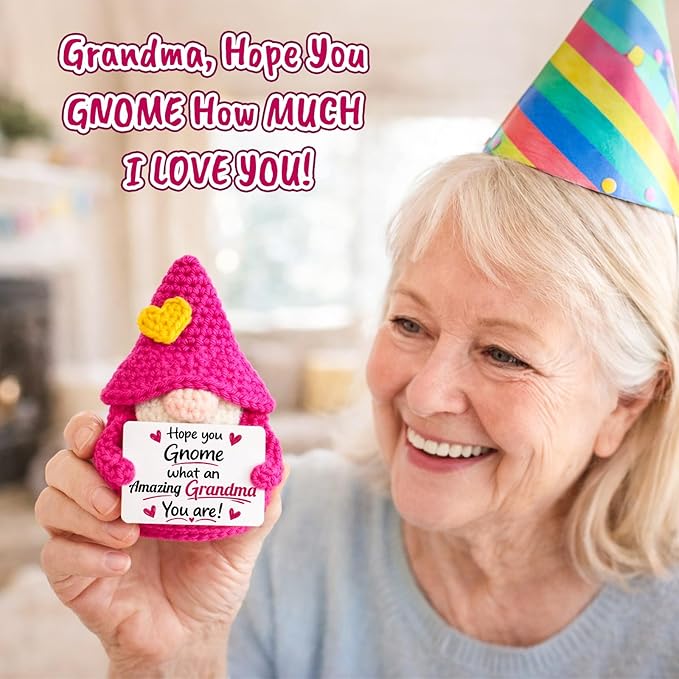 Grandma Gifts for Mothers Day - Funny Mother's Day Birthday Easter Basket Gnome Gift for Nana Gigi Mimi Grandmother from Granddaughter Grandson Grandkids, Grandparents Day Gnomes Present