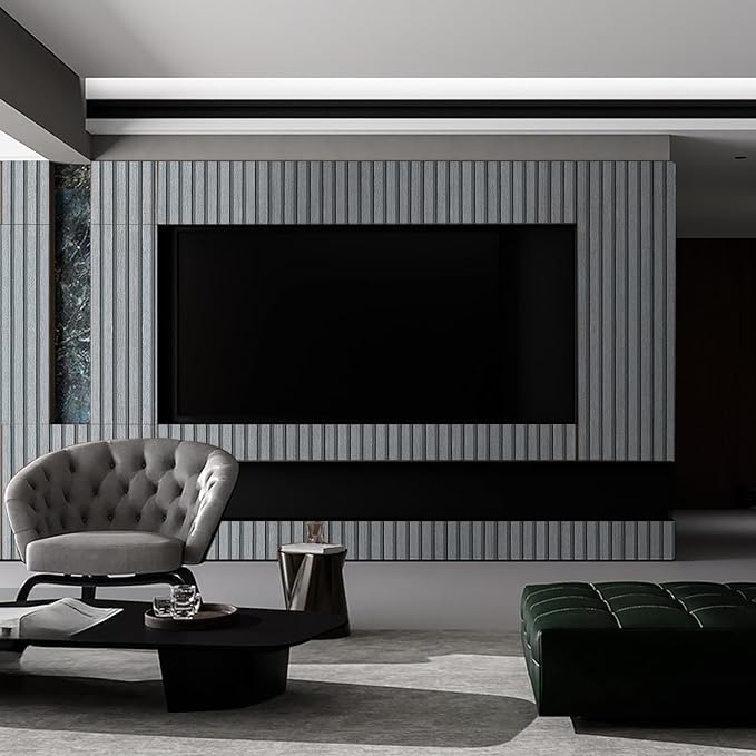 Gray Wood Slat Wallpaper - Peel & Stick Self-Adhesive (35.4" x 120"), Wood Effect Contact Paper for Walls, Removable DIY Wall Covering for Bedroom, Living Room & Feature Walls