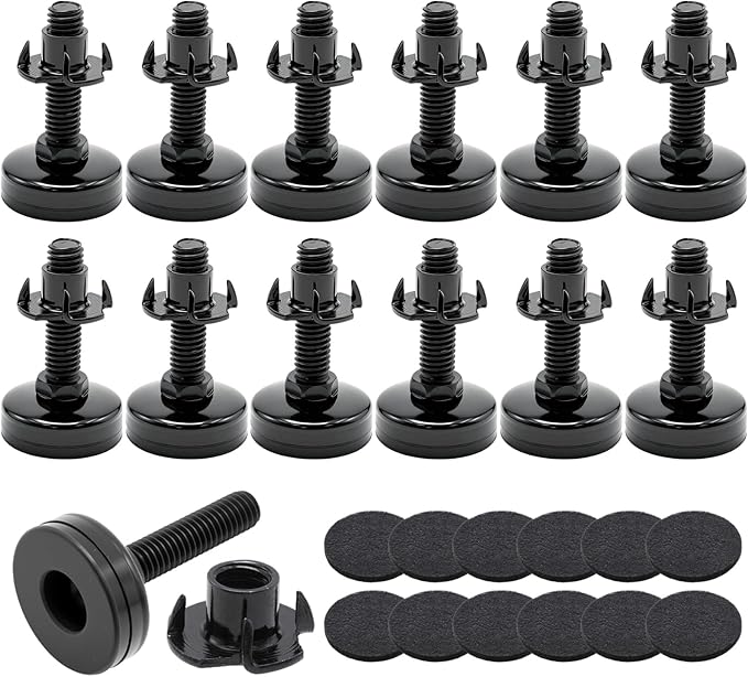Heavy-Duty Furniture Adjustable Feet, Corrosion-Resistant Levelers, Suitable for Tables, Cabinets, Chairs, Sofas, Workbenches, and Other Heavy-Duty Furniture (12 Pack)
