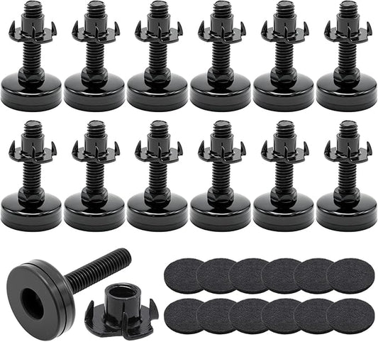 Heavy-Duty Furniture Adjustable Feet, Corrosion-Resistant Levelers, Suitable for Tables, Cabinets, Chairs, Sofas, Workbenches, and Other Heavy-Duty Furniture (12 Pack)