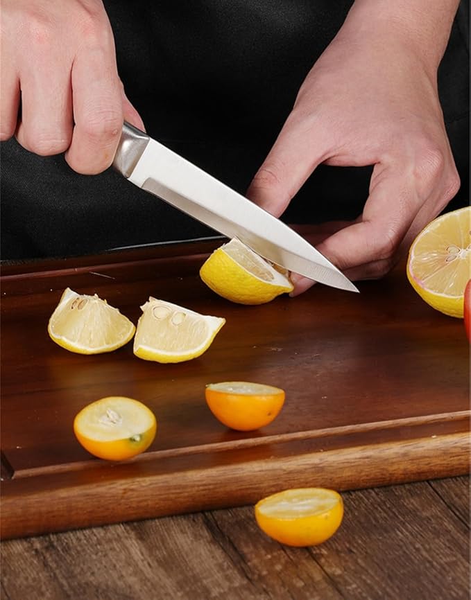 Kitchen Knife Set, 9 Pieces Purple Cleaver Knives Set with Rotatable Block, Non Stick Sharp Stainless Steel Chef Knife Set with Sharpener for Kitchen, Cooking Tools for Chefs Home Cooks (Blue)