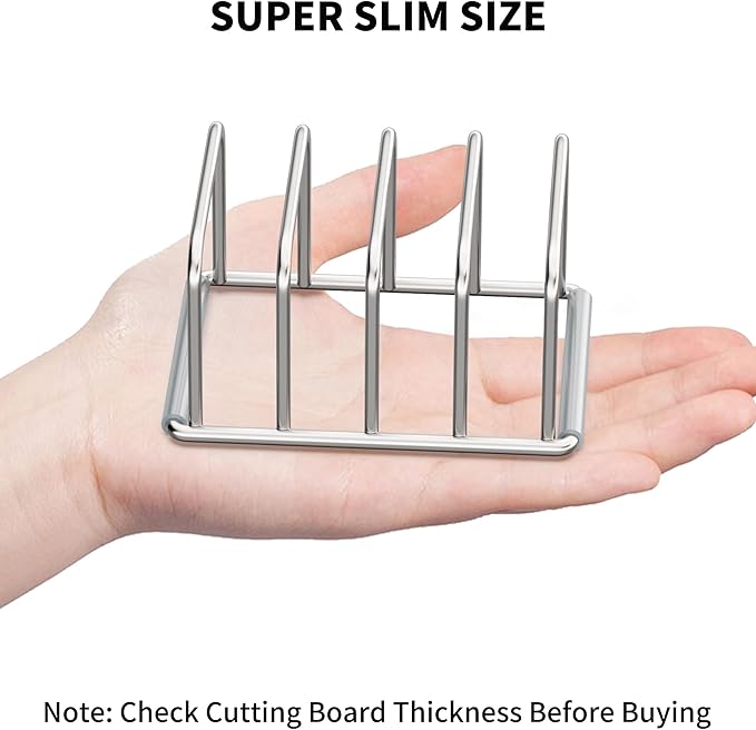 Cutting Board Organizer, 304 Stainless Steel Chopping Board Holder & Pot Pan Lid Rack, Kitchen Shelf Organizer for Bakeware, Cookie Sheets & Trays