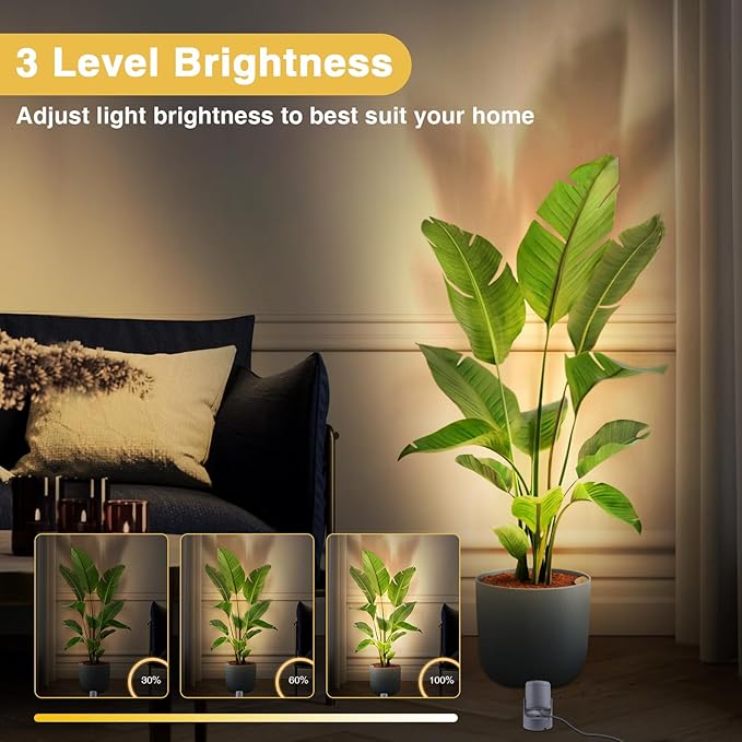 URTOM 6W RGBW Uplighting Indoor Color Changing Up Lights Indoor with Remote Dimmable LED Spot Lights for Home Aluminum Accent Lighting for Party Plant Decor with 5.9 FT Plug Cord, 2 Pack