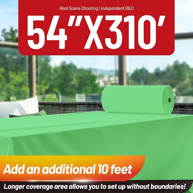 Plastic Table Cloth, 310 Ft X 54 In Plastic Table Cloth Disposable Sage Green Tablecloth Premium PEVA with Any Cut Sliding Cutters Disposable Tablecloth for Picnics, Parties, Birthdays, Festivals