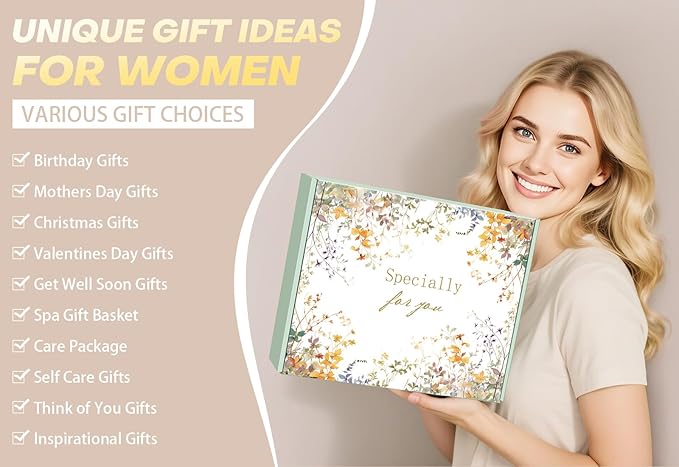 Mothers Day Gifts for Mom Wife Grandma Friends Sister, Birthday Gifts for Women Self Care Spa Gift Baskets for Women, Get Well Soon Gift Baskets Thinking of You Relaxation Stress Relief Care Package