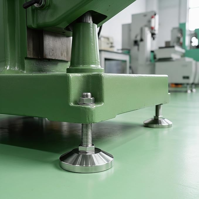 Machine Leveling feet, Heavy Duty Leveler Leg 3.15" Dia. Base, Leg Leveler M20 Thread, 4400 Lb Capacity,Capacity for Workbench, Machine, Cabinet (D80xM20x100,2 Pack,Silvery)