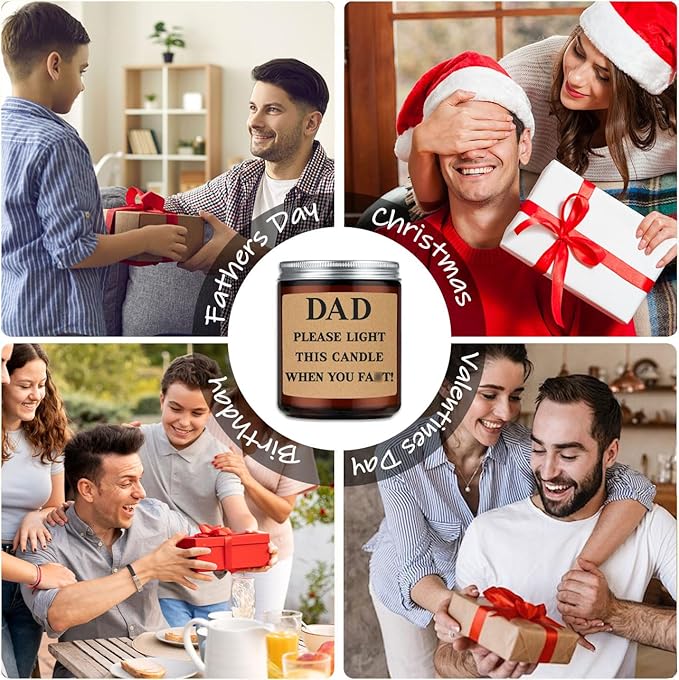 Fathers Day Dad Gifts from Daughter Son,Christmas Birthday Gifts for Step Dads Father in Law Him Bonus Daddy,Gift for Men Papa Grandpa Uncle Stepdad lavende Scented Candles