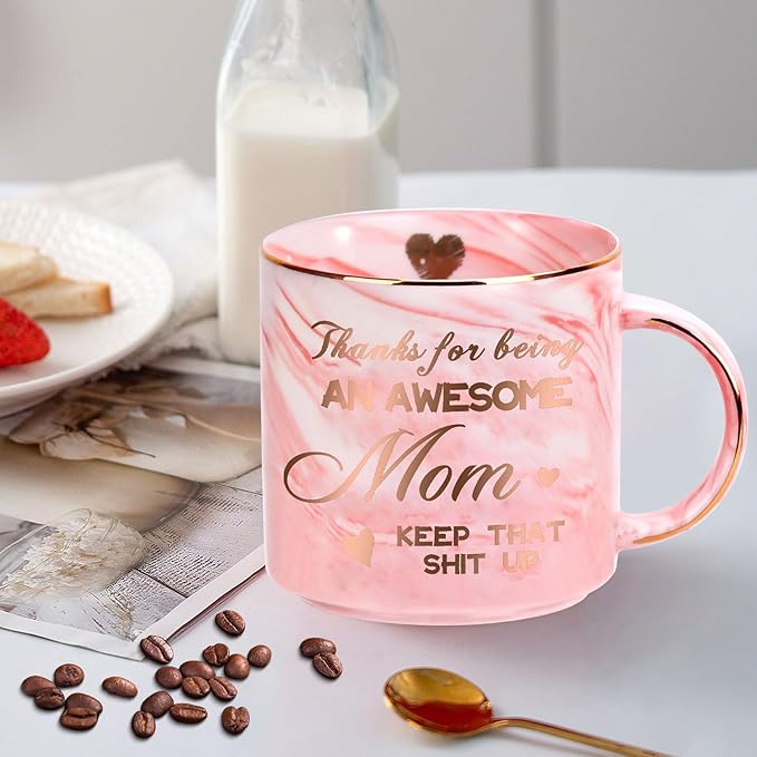 Ulrhpc Mothers Day Gifts for Mom Wife Daughter Sister - 12 OZ Funny Coffee Mug, Birthday Gifts for Mom, Retirement Anniversary Xmas Valentines Mother's Day Present for Women