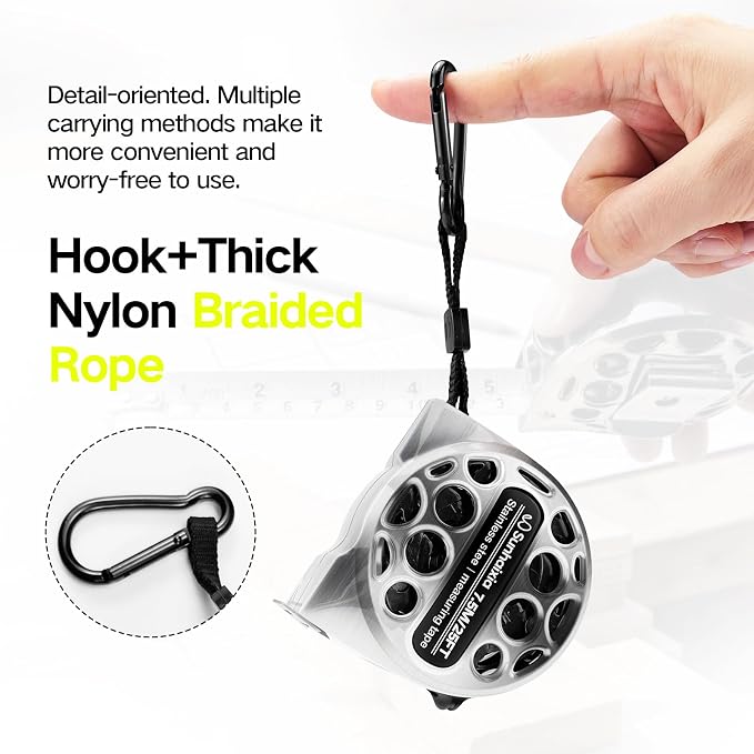4-in-1 Laser Tape Measure with Laser Level Crosshairs |130ft/40m Laser Distance+16ft/5m AutoLock Tape |Backlit LCD Display (Ft/Inch/M/mm) |for DIY,Construction, Interior Design