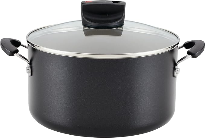 Farberware Smart Control Nonstick Stock Pot/Stockpot with Lid, 6 Quart, Black