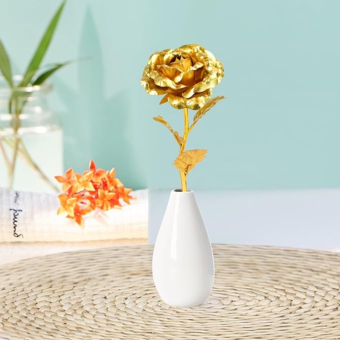 Gifts for Mom Grandma Wife, First Mothers Day for New Mom Gifts from Daughter Son Husband, Presents for Women Rose Flower with Vase on Mother's Day Valentines Christmas Anniversary
