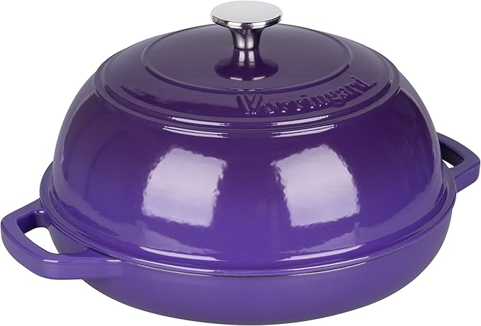 VORRINGARD Enameled Cast Iron Dutch Oven Pot with Lid, Bread Oven for Sourdough Bread Baking, Dutch Ovens with Bread Proofing Basket& Baking Supplies Set, 6 Quart, Purple