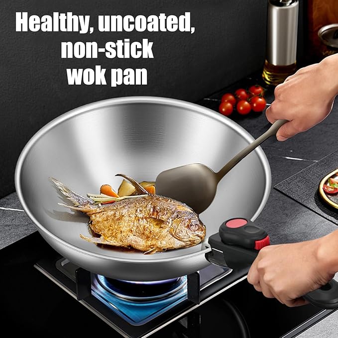 Stainless Steel Non-stick Cookware Set, 6-piece Induction Pots & Pans With Detachable Handles, Dishwasher & Oven Safe, Perfect For Kitchen & Camping 6pcs