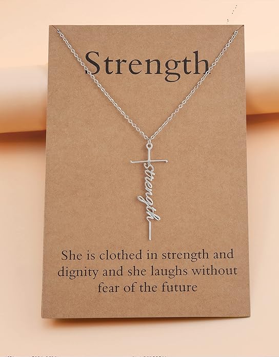 Lcherry Faith Cross Pendant Necklace for Women Religious Christian Jewelry Mother's Day Gifts for Women